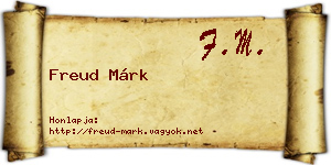 Freud Márk névjegykártya